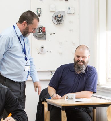 student in gas safe course classroom