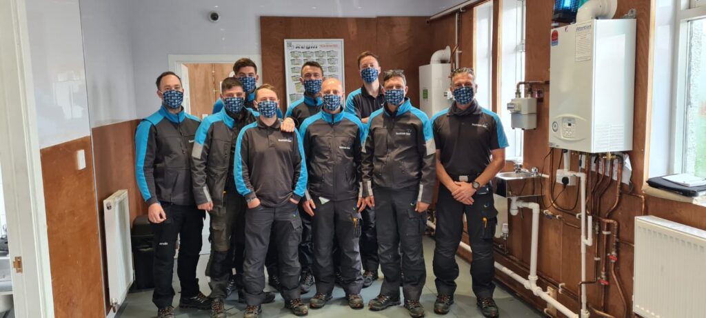 British Gas engineers during their gas training course