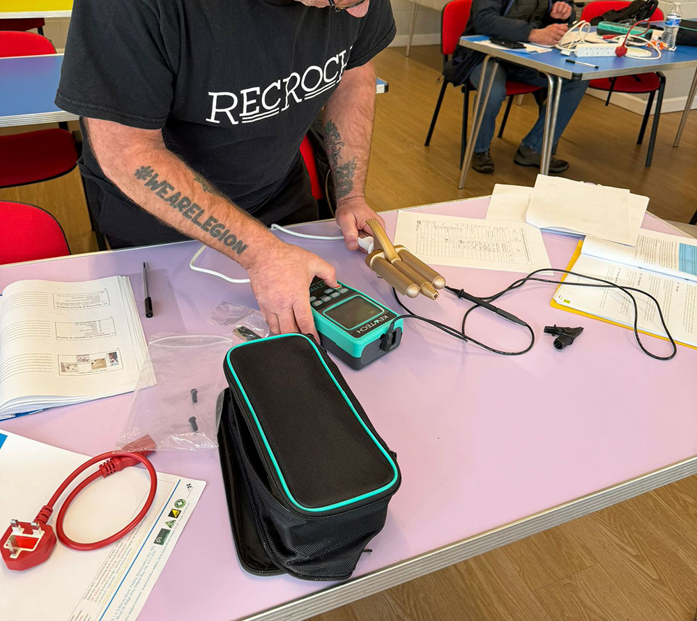 PAT testing being undertaken by a student