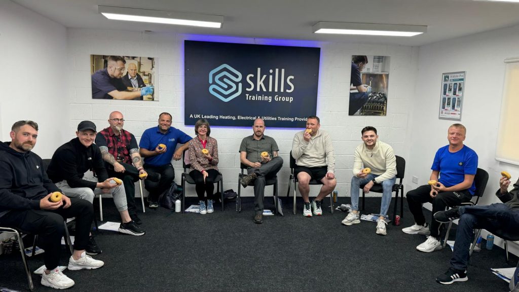 students undertaking mental health first aid training